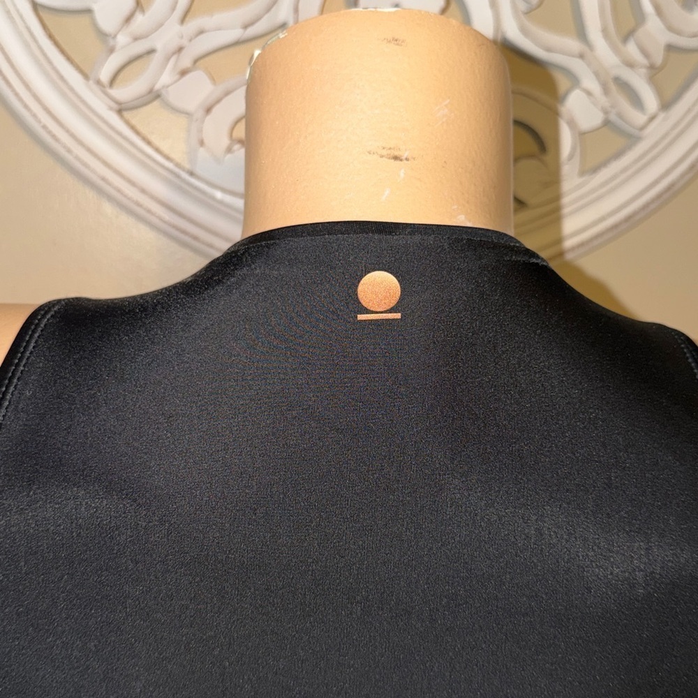 Coppersuit womens medium 8 10 bathing suit swim dress athletic zip black NWT - Picture 9 of 12
